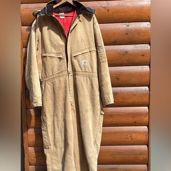 βοΈVintage Carhartt Insulated Coveralls Very nice Preloved Pre-lived Condition - Picture 4 of 16